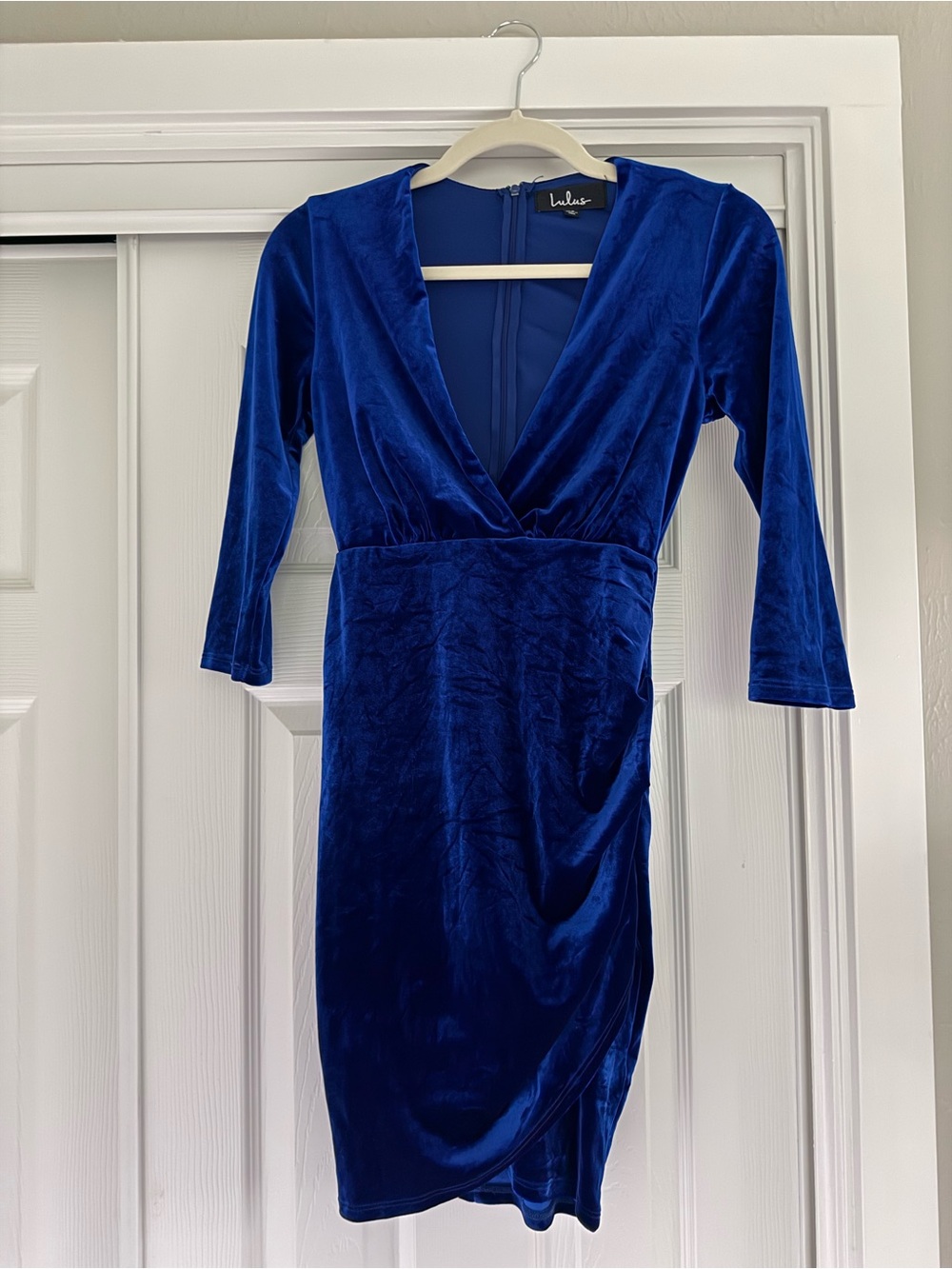 Lulus Anything For You Royal Blue Velvet Bodycon Dress